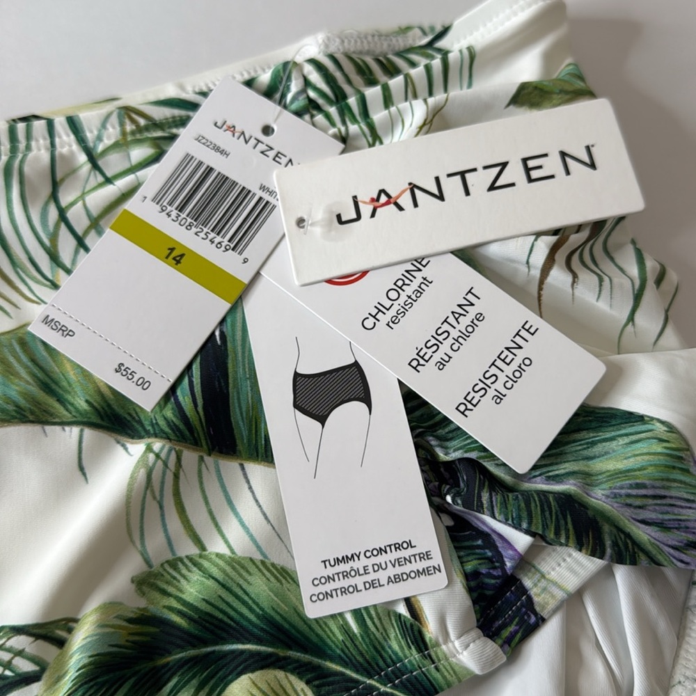 Jantzen Two Piece Tankini Swim Suit with Tummy Control Size 14 - Picture 8 of 16